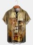 Mens Cross Print Casual Breathable Short Sleeve Shirt