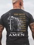 The Devil Saw Me With My Head Down Until I Said Amen Veterans T-Shirt