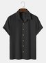 Men's Plain Seersucker Wrinkle Free Casual Shirts Multicolor Basic Tops