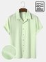 Men's Plain Seersucker Wrinkle Free Casual Shirts Multicolor Basic Tops