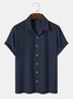 Men's Plain Seersucker Wrinkle Free Casual Shirts Multicolor Basic Tops