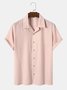 Men's Plain Seersucker Wrinkle Free Casual Shirts Multicolor Basic Tops
