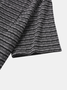 Men's Striped Textured Seersucker Wrinkle-Free Casual Short Sleeve Shirt with Pockets