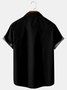 Casual Art Collection Geometric Stripe Pattern Lapel Short Sleeve Print Shirt Top