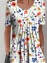 Casual Printed Shift Floral Short Dress for Women