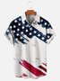 Men's Trendy Star Stripe Print Short Sleeve Shirt