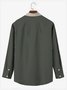 Men's Colorblock Striped Casual Breathable Bowling Long Sleeve Shirt