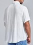 Men's Seersucker Wrinkle-Free Solid Color Casual Basic Short Sleeve Shirt