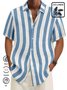 Basic Series Cotton-Blend Striped Shirts & Tops