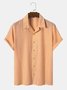 Men's Plain Seersucker Wrinkle Free Casual Shirts Multicolor Basic Tops