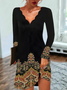 Long Sleeve Casual Printed Dresses
