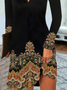 Long Sleeve Casual Printed Dresses