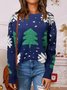 Christmas Women Casual Knitted Long Sleeve Sweater