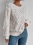 Wool/Knitting Ombre Crew Neck Sweater