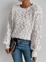 Wool/Knitting Ombre Crew Neck Sweater