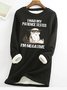 Womens Funny I Had My Patience Test Grumpy Cat Animal Crew Neck Sweatshirt