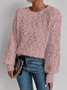 Wool/Knitting Ombre Crew Neck Sweater