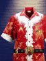 Christmas Santa Claus Costume Men's Short Sleeve Hawaiian Shirt Funny Cosplay Tops