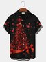 Men's Casual Shirt Purple Christmas Tree Hawaiian Short Sleeve Shirt