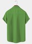 St. Patrick's Day Green Shamrock Hawaiian Men's Short Sleeve Shirt