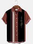 Men's 50's Vintage Casual Bowling Shirts Wrinkle Free Geometric Plus Size Tops