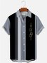 Men's 50's Vintage Casual Bowling Shirts Wrinkle Free Geometric Plus Size Tops
