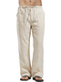 Holiday Cotton Linen Casual Trousers Men