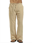 Holiday Cotton Linen Casual Trousers Men