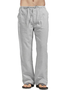 Holiday Cotton Linen Casual Trousers Men