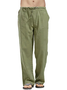 Holiday Cotton Linen Casual Trousers Men