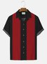 Men's 1950 Vintage Multicolored Basic Blowling Shirts Casual Easy Care short sleeve Shirts