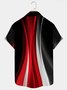  Black Art Gradient Print Men's Black Chest Bag Shirt Plus Size Shirt