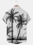  Hawaiian Grey Coconut Tree Print Chest Bag Holiday Shirt Plus Hawaiian Shirt