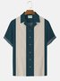 Men's 1950 Vintage Multicolored Basic Blowling Shirts Casual Easy Care short sleeve Shirts