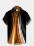  Black Art Gradient Print Men's Black Chest Bag Shirt Plus Size Shirt