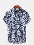  Cotton Linen Vintage Floral Print Holiday Beach Hawaii Oversized Aloha Comfortable Breathable Shirt
