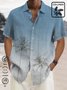  Hawaiian Coco Ombre Print Breast Pocket Shirt Plus Size Resort Shirt