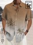  Hawaiian Coco Ombre Print Breast Pocket Shirt Plus Size Resort Shirt