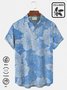  Cotton Linen Floral Men's Vacation Beach Hawaiian Big & Tall Aloha Shirt