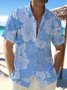  Cotton Linen Floral Men's Vacation Beach Hawaiian Big & Tall Aloha Shirt