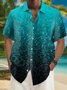 Royaura Cotton hemp Water Ripple Chest Pocket Short Sleeve Casual Shirt