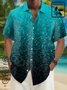 Royaura Cotton hemp Water Ripple Chest Pocket Short Sleeve Casual Shirt