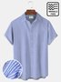 Men's Wrinkle Free Seersucker Multicolor Striped Shirts Plus Size Casual Shirts