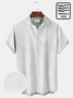 Men's Seersucker Wrinkle-Free Solid Color Casual Basic Short Sleeve Shirt