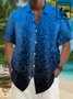 Royaura Cotton hemp Water Ripple Chest Pocket Short Sleeve Casual Shirt