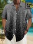 Royaura Cotton hemp Water Ripple Chest Pocket Short Sleeve Casual Shirt