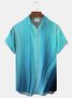 JoyMitty Natural Fiber Gradient Men's Hawaiian Button Down Shirt