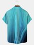 JoyMitty Natural Fiber Gradient Men's Hawaiian Button Down Shirt