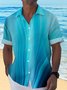 JoyMitty Natural Fiber Gradient Men's Hawaiian Button Down Shirt