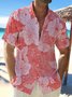  Cotton Linen Floral Men's Vacation Beach Hawaiian Big & Tall Aloha Shirt